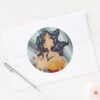 Wonder_Woman_Retro_Profile_Sunburst_Classic_Round_Sticker_3 Wonder Woman Retro Profile Sunburst Classic Round Sticker