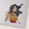 Wonder_Woman_Retro_Profile_Sunburst_Sticker_1 Wonder Woman Retro Profile Sunburst Sticker