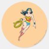 Wonder_Woman_Run_Classic_Round_Sticker_1 Wonder Woman Run Classic Round Sticker