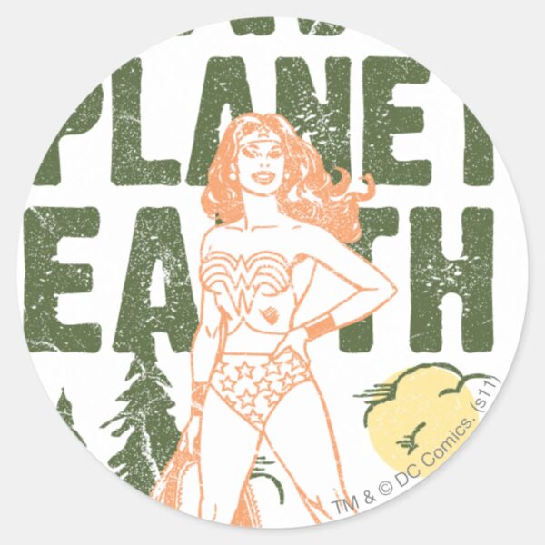 Wonder_Woman_Save_Planet_Earth_Classic_Round_Sticker_1 Wonder Woman Save Planet Earth Classic Round Sticker