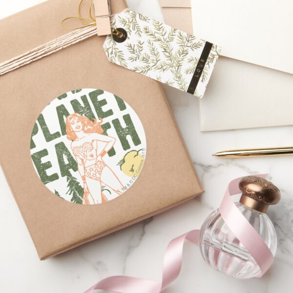 Wonder_Woman_Save_Planet_Earth_Classic_Round_Sticker_5 Wonder Woman Save Planet Earth Classic Round Sticker