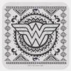Wonder_Woman_Spiritual_Tribal_Design_Square_Sticker_1 Wonder Woman Spiritual Tribal Design Square Sticker