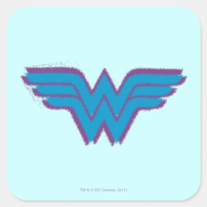 Wonder_Woman_Spray_Paint_Logo_Square_Sticker_1 Wonder Woman Spray Paint Logo Square Sticker