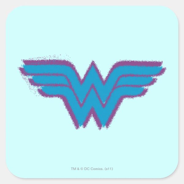 Wonder_Woman_Spray_Paint_Logo_Square_Sticker_1 Wonder Woman Spray Paint Logo Square Sticker