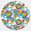 Wonder_Woman_Spray_Paint_Pattern_Classic_Round_Sticker_1 Wonder Woman Spray Paint Pattern Classic Round Sticker