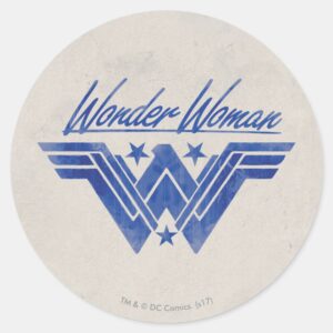Wonder_Woman_Stacked_Stars_Symbol_Classic_Round_Sticker_1 Wonder Woman Stacked Stars Symbol Classic Round Sticker