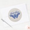 Wonder_Woman_Stacked_Stars_Symbol_Classic_Round_Sticker_3 Wonder Woman Stacked Stars Symbol Classic Round Sticker