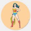Wonder_Woman_Standing_Classic_Round_Sticker_1 Wonder Woman Standing Classic Round Sticker