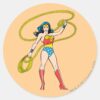 Wonder_Woman_Standing_with_Lasso_Classic_Round_Sticker_1 Wonder Woman Standing With Lasso Classic Round Sticker