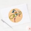 Wonder_Woman_Swinging_Lasso_Right_Classic_Round_Sticker_3 Wonder Woman Swinging Lasso Right Classic Round Sticker