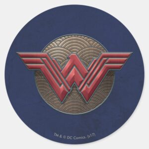 Wonder_Woman_Symbol_Over_Concentric_Circles_Classic_Round_Sticker_1 Wonder Woman Symbol Over Concentric Circles Classic Round Sticker