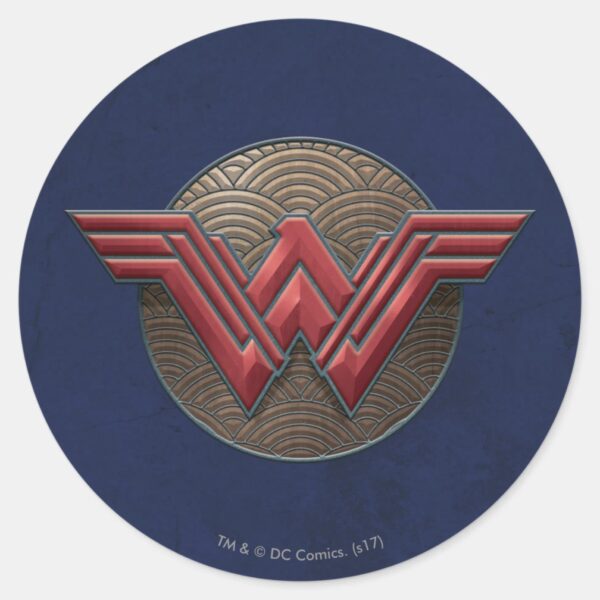 Wonder_Woman_Symbol_Over_Concentric_Circles_Classic_Round_Sticker_1 Wonder Woman Symbol Over Concentric Circles Classic Round Sticker