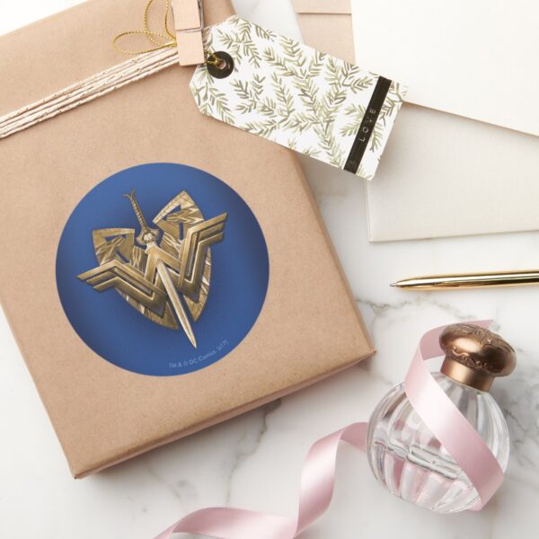 Wonder_Woman_Symbol_With_Sword_of_Justice_Classic_Round_Sticker_5 Wonder Woman Symbol With Sword Of Justice Classic Round Sticker