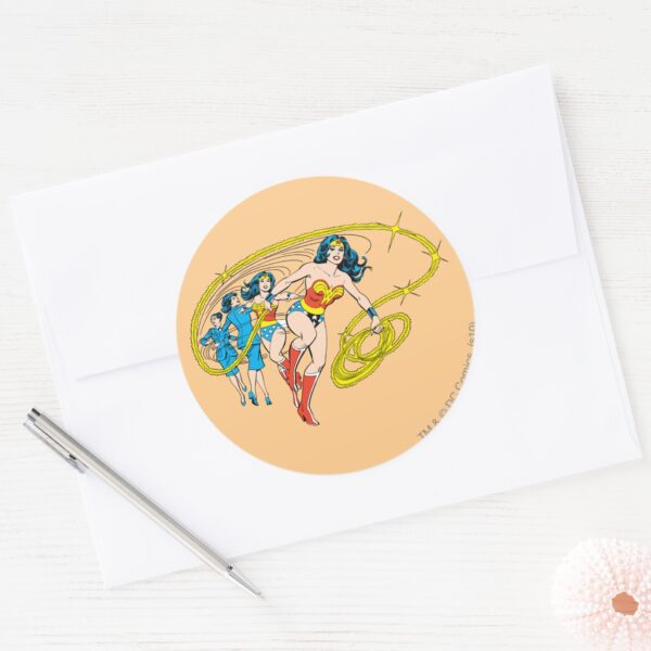 Wonder_Woman_Transform_Classic_Round_Sticker_3 Wonder Woman Transform Classic Round Sticker