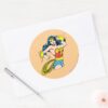 Wonder_Woman_Twist_with_Glowing_Cuffs_Classic_Round_Sticker_3 Wonder Woman Twist With Glowing Cuffs Classic Round Sticker