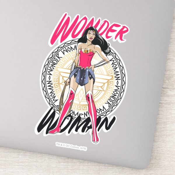 Wonder_Woman_With_Greek_Tribal_Emblem_Sticker_1 Wonder Woman With Greek Tribal Emblem Sticker