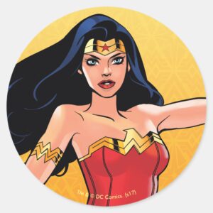Wonder_Woman_With_Lasso_-_Fight_For_Justice_Classic_Round_Sticker_1 Wonder Woman With Lasso Fight For Justice Classic Round Sticker