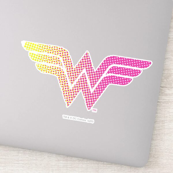 Wonder_Woman_Yellow-Pink_Halftone_Gradient_Logo_Sticker_1 Wonder Woman Yellow Pink Halftone Gradient Logo Sticker