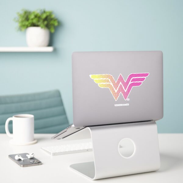 Wonder_Woman_Yellow-Pink_Halftone_Gradient_Logo_Sticker_3 Wonder Woman Yellow Pink Halftone Gradient Logo Sticker