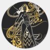 Wonder_Woman_Yellow_Fade_Classic_Round_Sticker_1 Wonder Woman Yellow Fade Classic Round Sticker