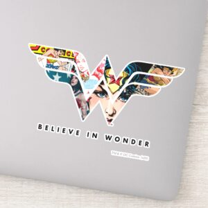 Wonder Woman Believe In Wonder Collage Logo Sticker