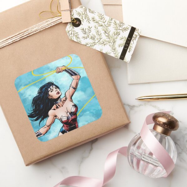 Wonder_Woman_&_Lasso_of_Truth_Square_Sticker_5 Wonder Woman Lasso Of Truth Square Sticker