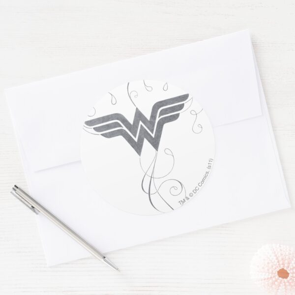 Wonder_Woman___Beauty_Bliss_Logo_Classic_Round_Sticker_3 Wonder Woman Beauty Bliss Logo Classic Round Sticker