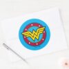 Wonder_Woman___Circle_&_Stars_Logo_Classic_Round_Sticker_4 Wonder Woman Circle Stars Logo Classic Round Sticker