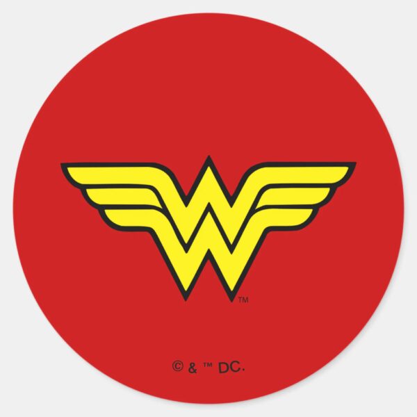 Wonder_Woman___Classic_Logo_Classic_Round_Sticker_1 Wonder Woman Classic Logo Classic Round Sticker