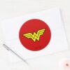 Wonder_Woman___Classic_Logo_Classic_Round_Sticker_3 Wonder Woman Classic Logo Classic Round Sticker