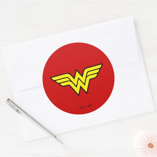 Wonder_Woman___Classic_Logo_Classic_Round_Sticker_3 Wonder Woman Classic Logo Classic Round Sticker