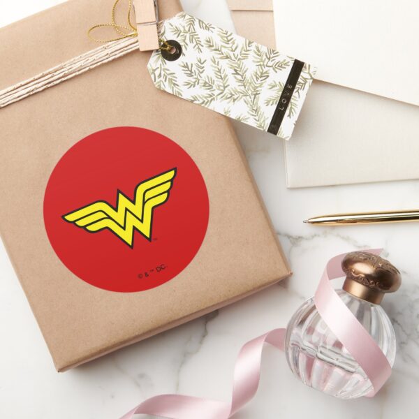 Wonder_Woman___Classic_Logo_Classic_Round_Sticker_5 Wonder Woman Classic Logo Classic Round Sticker