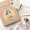 Wonder_Woman___Vintage_Pose_with_Lasso_Classic_Round_Sticker_5 Wonder Woman Vintage Pose With Lasso Classic Round Sticker