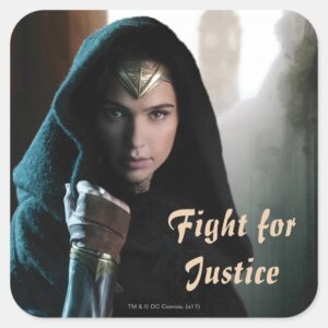 Wonder Woman In Cloak Square Sticker