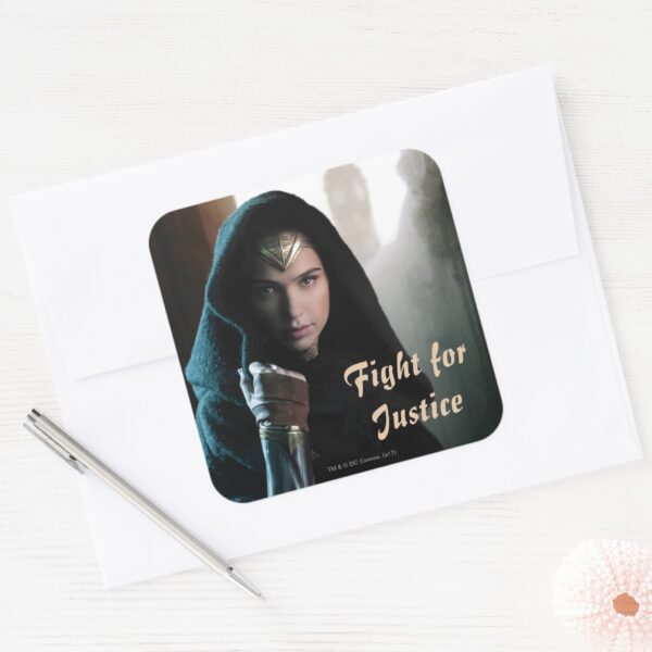 Wonder_Woman_in_Cloak_Square_Sticker_3 Wonder Woman In Cloak Square Sticker