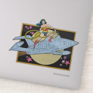 Wonder Woman With Jet Sticker