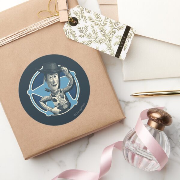 Woody__Sheriff_Badge_Classic_Round_Sticker_4 Woody Sheriff Badge Classic Round Sticker