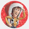 Woody_in_Santa_Hat_Classic_Round_Sticker_1 Woody In Santa Hat Classic Round Sticker