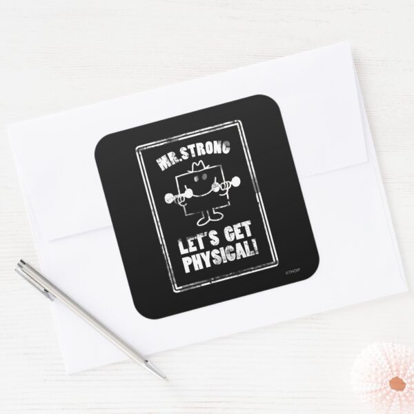 Work_Out_With_Mr._Strong_Square_Sticker_3 Work Out With Mr. Strong Square Sticker