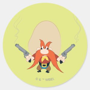 Yosemite Sam Back Off Classic Round Sticker