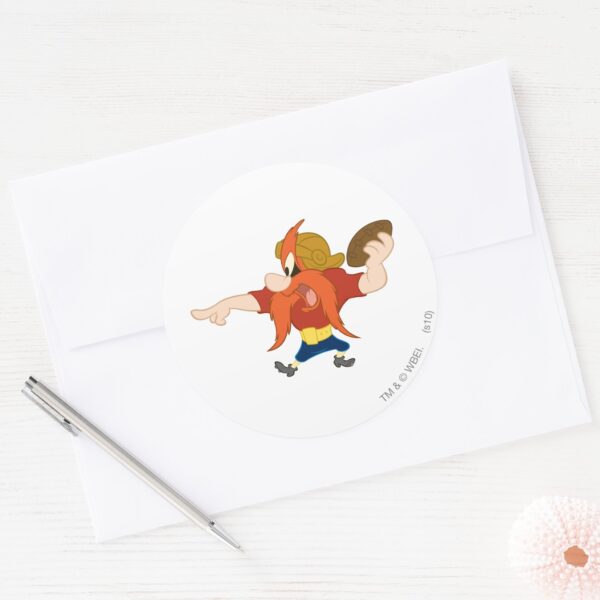 Yosemite_Sam_HIKE!!!_Classic_Round_Sticker_3 Yosemite Sam HIKE Classic Round Sticker