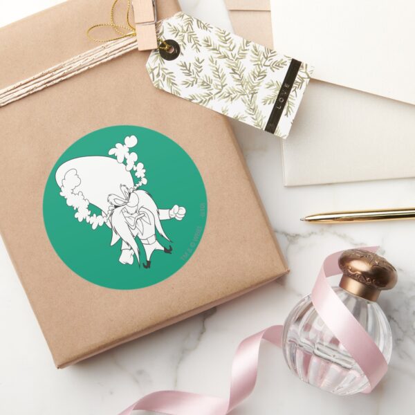 Yosemite_Sam_Steaming_Mad_Classic_Round_Sticker_5 Yosemite Sam Steaming Mad Classic Round Sticker