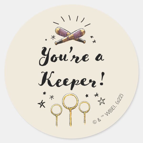 You're_A_Keeper_Classic_Round_Sticker_1 Youre A Keeper Classic Round Sticker