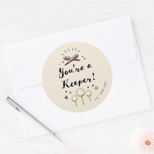 You're_A_Keeper_Classic_Round_Sticker_3 Youre A Keeper Classic Round Sticker