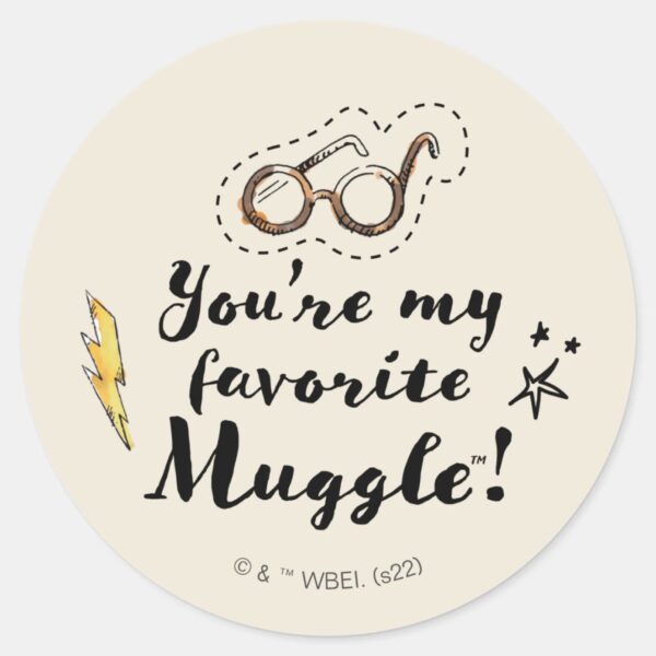 You're_My_Favorite_Muggle™_Classic_Round_Sticker_1 Youre My Favorite Muggle™ Classic Round Sticker