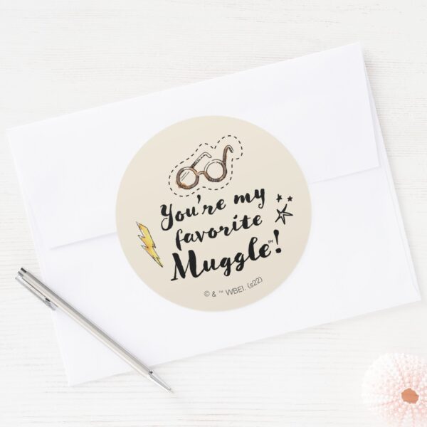 You're_My_Favorite_Muggle™_Classic_Round_Sticker_3 Youre My Favorite Muggle™ Classic Round Sticker