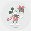Yuletide_Joy___Merry_Christmas_Mickey_Classic_Round_Sticker_1 Yuletide Joy Merry Christmas Mickey Classic Round Sticker