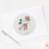 Yuletide_Joy___Merry_Christmas_Mickey_Classic_Round_Sticker_3 Yuletide Joy Merry Christmas Mickey Classic Round Sticker