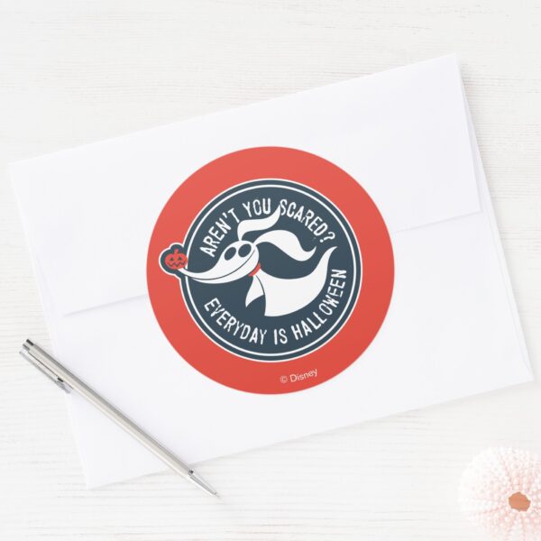 Zero___Aren't_You_Scared__Classic_Round_Sticker_3 Zero Arent You Scared Classic Round Sticker