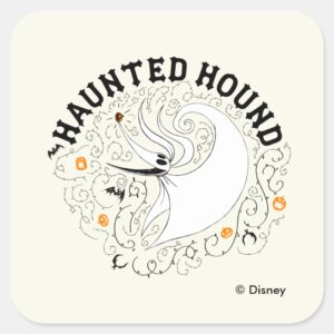 Zero The Haunted Hound Square Sticker